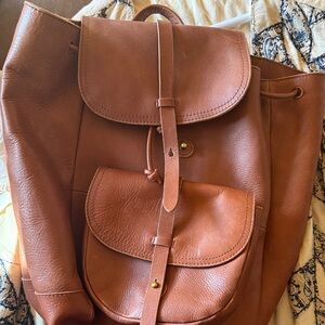Madewell  Leather Backpack - Brown
